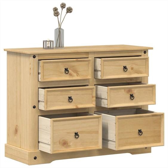 Commode Corona 112x48x91 cm bois massif de pin