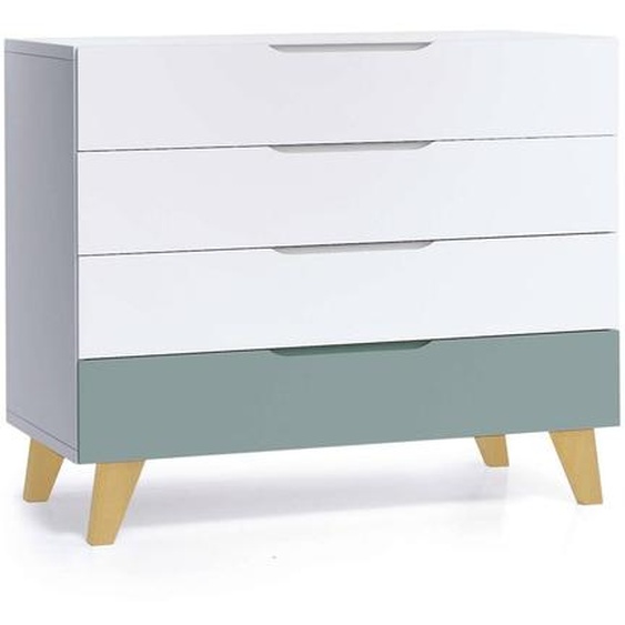 Commode Denfant Avec Pieds En Bois Vert Eucalyptus