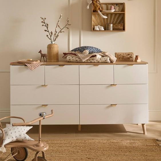 Commode double avec 8 tiroirs MERVEILLES blanc