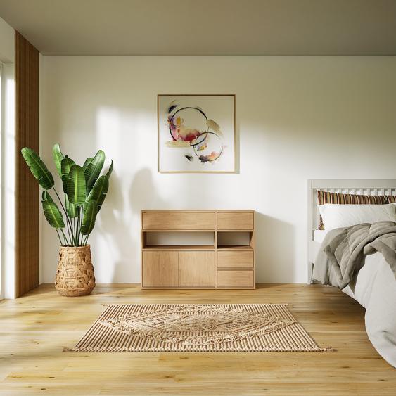 Commode - Effet chêne, moderne, raffinée, avec porte Effet chêne et tiroir Effet chêne - 115 x 79 x 34 cm