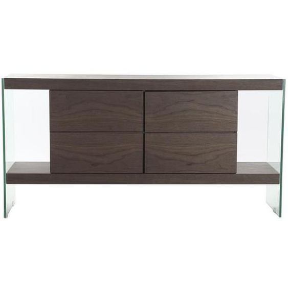 Commode en bois avec 4 tiroirs - Largeur 160 x Hauteur 80 x Profondeur 45 cm