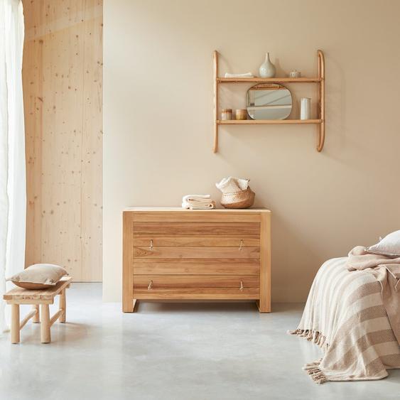 - Commode en bois de teck 2 tiroirs Minimalys
