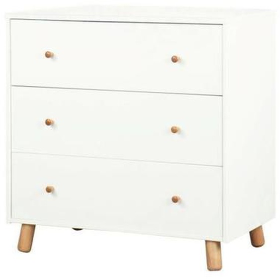 Commode enfant 3 tiroirs Gabby   Blanc et bois