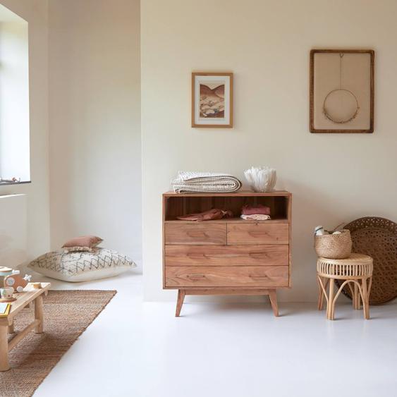 Commode Enfant En Bois Dacacia 4 Tiroirs Oslo Naturel