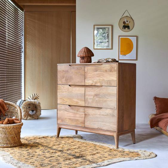 Commode Enfant En Bois De Manguier Massif Gabrielle Marron
