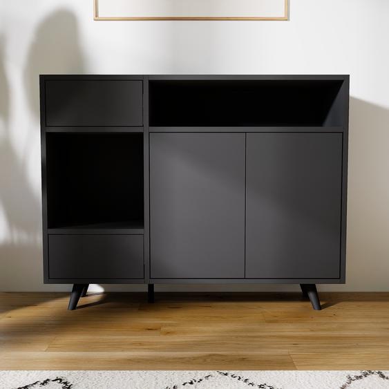 Commode - Graphite, moderne, raffinée, avec porte Graphite et tiroir Graphite - 115 x 91 x 34 cm