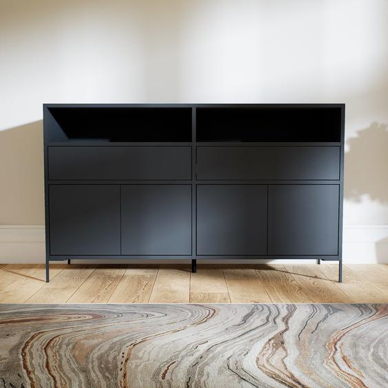 Commode - Graphite, moderne, raffinée, avec porte Graphite et tiroir Graphite - 151 x 91 x 47 cm