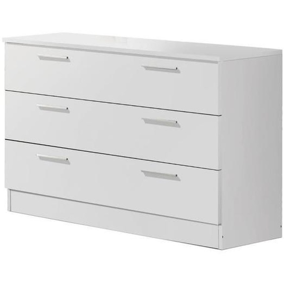 Commode - IMPERIAL RELAX - Basic 3 tiroirs - Bois - Blanc - Contemporain - Design