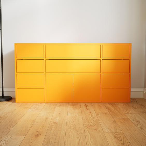 Commode - Jaune, moderne, raffinée, avec porte Jaune et tiroir Jaune - 154 x 79 x 34 cm