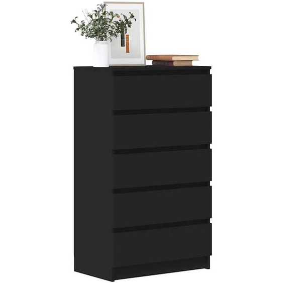 Commode Noir 60x36x103 cm Bois dingénierie