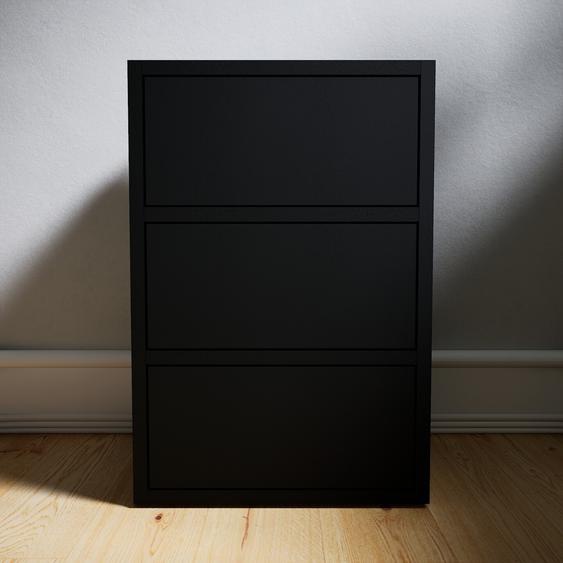 Commode - Noir, pièce de caractère, sophistiquée, avec tiroir Noir - 41 x 60 x 34 cm, personnalisable