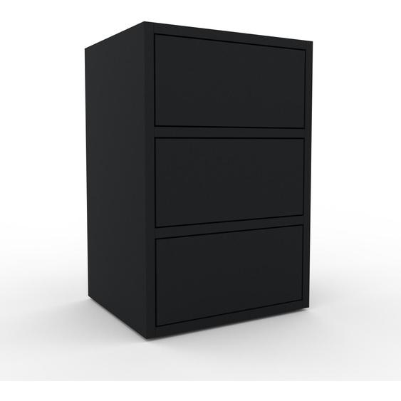 Commode - Noir, pièce de caractère, sophistiquée, avec tiroir Noir - 41 x 60 x 34 cm, personnalisable