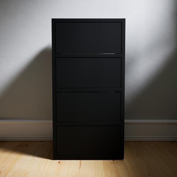Commode - Noir, pièce de caractère, sophistiquée, avec tiroir Noir - 41 x 79 x 34 cm, personnalisable