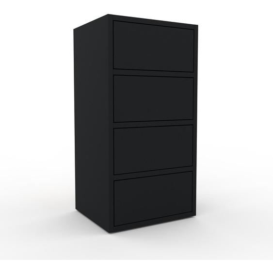Commode - Noir, pièce de caractère, sophistiquée, avec tiroir Noir - 41 x 79 x 34 cm, personnalisable