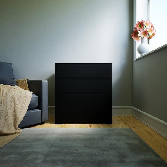 Commode - Noir, pièce de caractère, sophistiquée, avec tiroir Noir - 77 x 81 x 47 cm, personnalisable