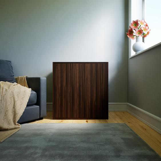 Commode - Effet noyer, contemporaine, élégantes, avec porte Effet noyer - 77 x 80 x 47 cm, personnalisable