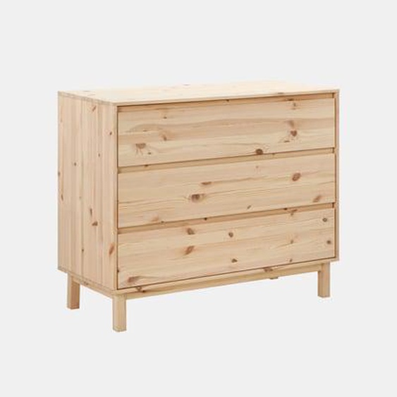 Commode pin massif 3 tiroirs Elie