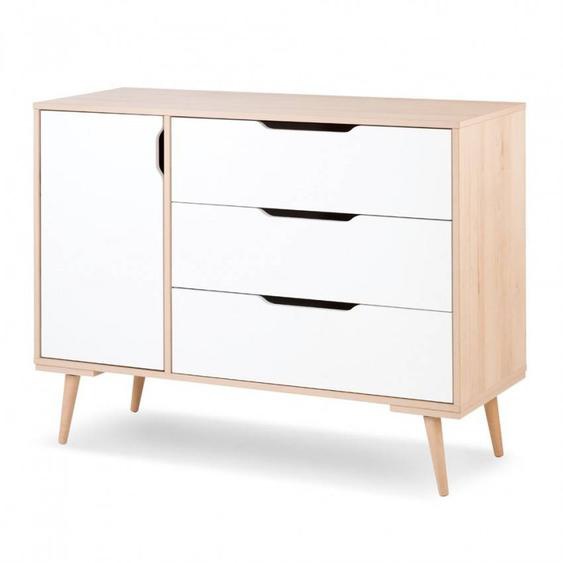 Commode scandinave Sofie pour chambre enfant - Hêtre - MDF et hêtre