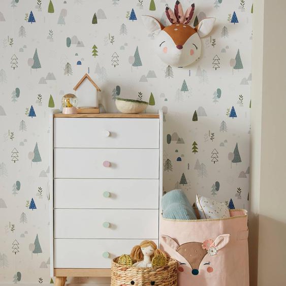 Commode semainier avec poignées personnalisables LIGNE CONFETTI blanc