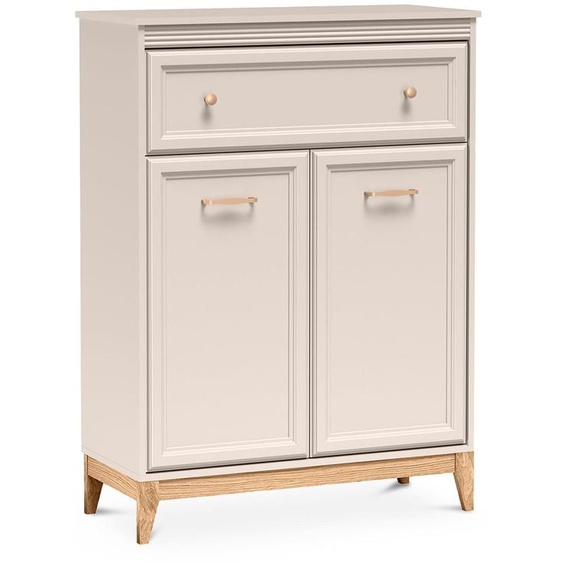 Commode Serena, style classique moderne, dimensions 92x126 cm, avec étagères et tiroir