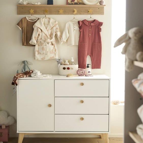 Commode SONGE blanc/bois