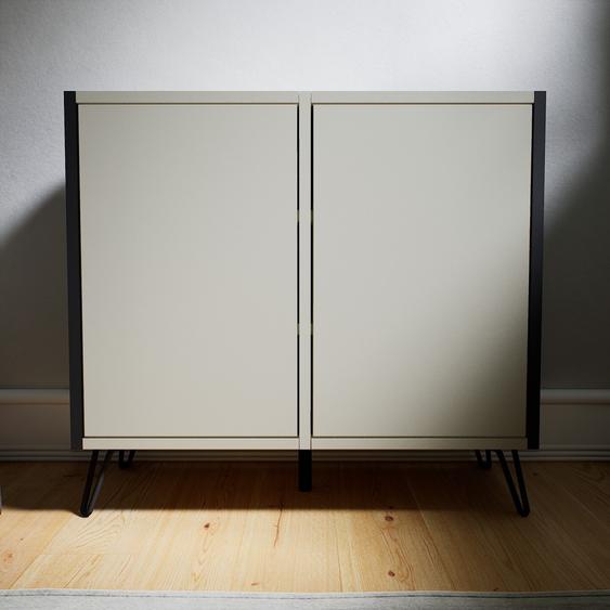 Commode - Taupe, contemporaine, élégantes, avec porte Taupe - 79 x 72 x 34 cm, personnalisable
