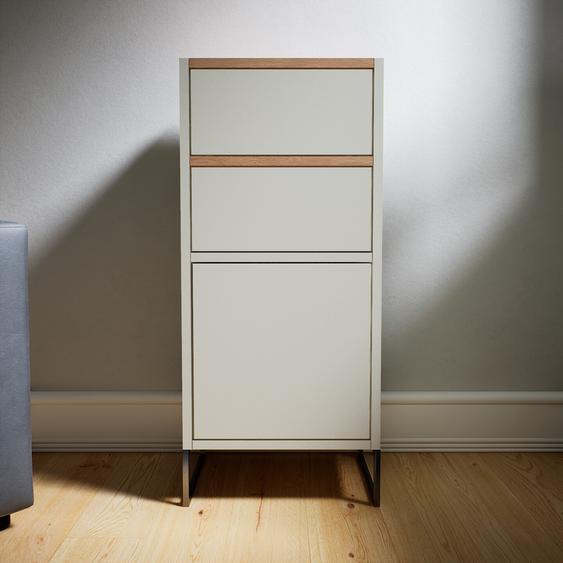 Commode - Taupe, moderne, raffinée, avec porte Taupe et tiroir Taupe - 41 x 91 x 34 cm