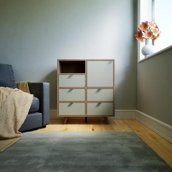 Commode - Taupe, moderne, raffinée, avec porte Taupe et tiroir Taupe - 79 x 91 x 34 cm