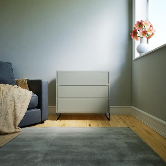 Commode - Taupe, pièce de caractère, sophistiquée, avec tiroir Taupe - 77 x 72 x 34 cm, personnalisable