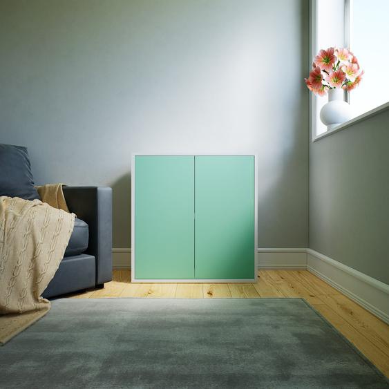 Commode - Vert céladon, contemporaine, élégantes, avec porte Vert céladon - 77 x 80 x 34 cm, personnalisable