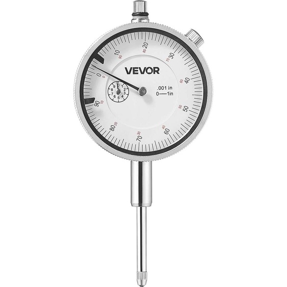 Comparateur VEVOR, précision 0,03 mm, plage de mesure 0-25,4 mm, grand cadran bien lisible, professionnel pour la mesure du diamètre intérieur, détection de la concentricité, contrôle de la planéité