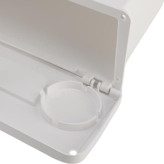 Compartiment de rangement pour bateaux, multifonctionnel, verrouillable, plastique ABS, boîte à gants avec double porte-gobelet, blanc