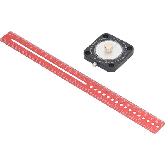 Compas à tracer en alliage daluminium avec rotation à 360° et double échelle pour le travail du bois