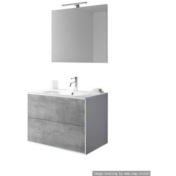 Composition de salle de bain 4 pièces IGEA ciment