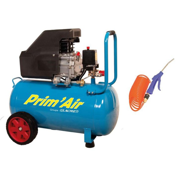 Compresseur 1850W PRIMAIR MM 13/50-4 + tuyau + soufflette - LACME - 104230