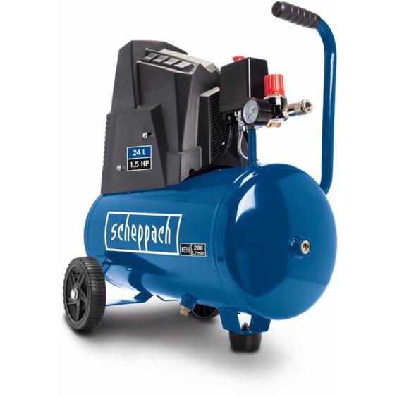 Scheppach - Compresseur à air HC30ox – 1100 w – Admission dair 200 l/min – Cuve de 24 l – 8 bar – Sans huile & longue durée de vie – Raccord rapide,