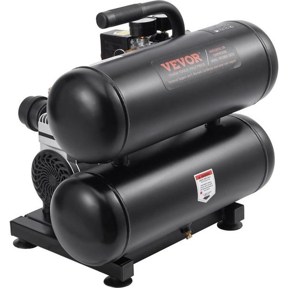 Compresseur dair compact et portable sans huile, 4,6 gallons, 90 PSI