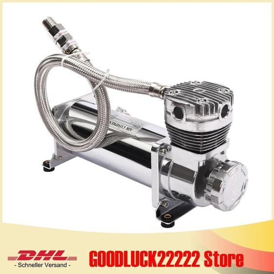 Compresseur dair - Compresseur - Puissant - Haute efficacité - Silencieux - Avec tuyau - Soupape de filtrage - Argenté