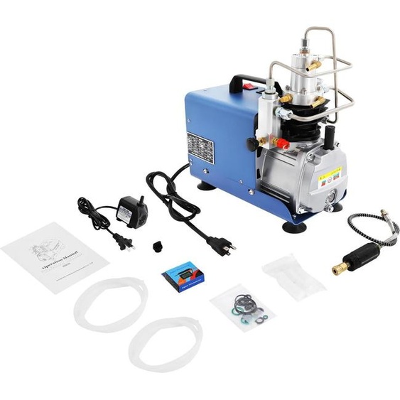 Compresseur dair haute pression PCP - Pompe booster - 1,8 kW - 50 l/min - 2800 tr/min - Compression à deux étages - Prise UE - CE