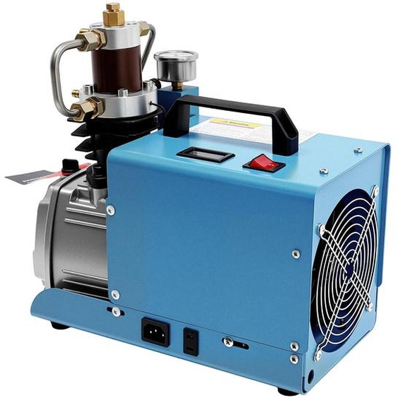 Compresseur dair haute pression - Pompe à air électrique PCP 220V - 1800W - Compression à 2 étages - 2800 tr/min - Aluminium et acier - Bleu