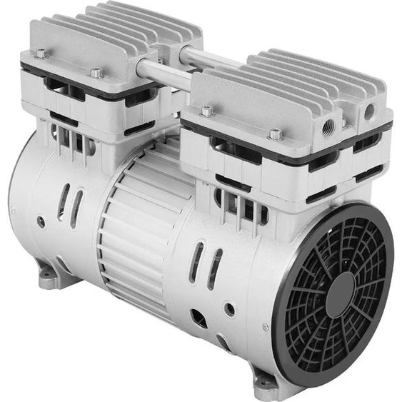 Compresseur dair sans huile - 750 W 1 HP 220 V - Pression 8 bars - Débit 125 L/min - Vitesse de rotation 1400 tr/min - Aluminium - Argent