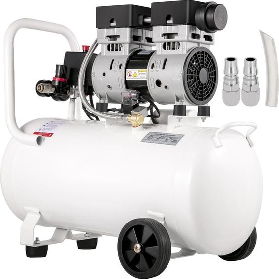 Compresseur dair SucceBuy, 11 gallons, ultra-silencieux, 1 CV, réservoir en acier sans huile, 750 W, 8 bar, portable pour les réparations à domicile, le gonflage des pneus