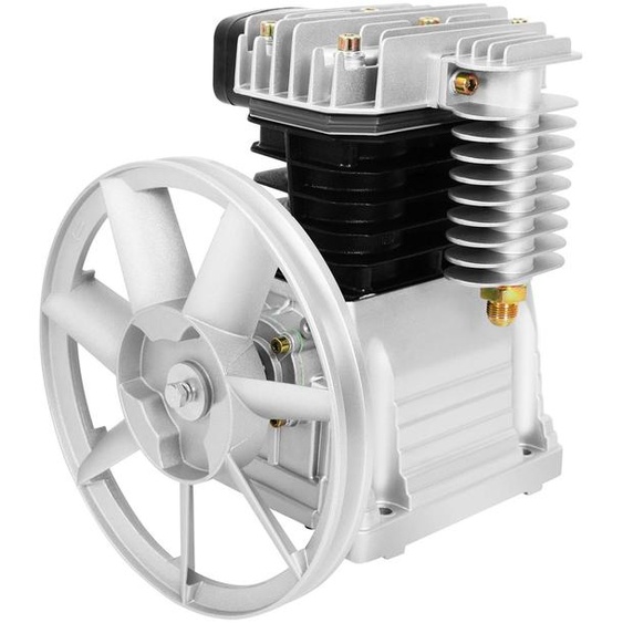Compresseur dair - Tête de pompe - 3,0 chevaux, 2 cylindres - Capacité maximale de 420 litres/minute - Boîtier en aluminium - Pour usage en atelier et professionnel