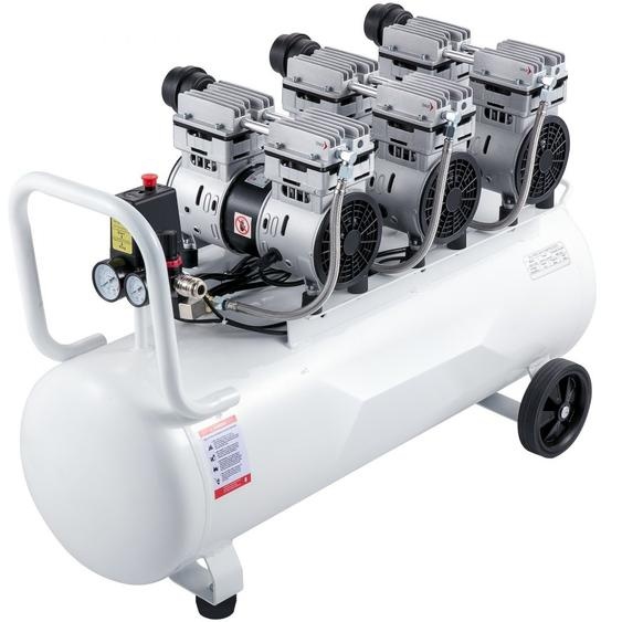 Compresseur silencieux Compresseur dair sans huile 22 gallons 100L - Air comprimé silencieux - Réparation de la maison, nettoyage du chauffage au sol - Peinture de la tôle, pistolet à air en acier, dentisterie, etc.