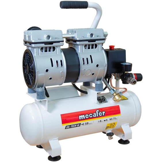 Compresseur Stil, réservoir de 6 litres, puissance de 0,5 CV, électrique, avec câble, en métal et en plastique