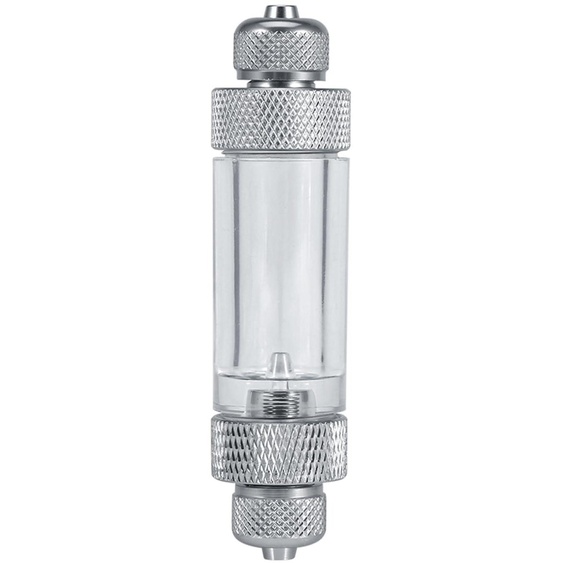 Compteur de bulles CO2 pour aquarium, avec valve anti-retour, double tête, en aluminium, pour régulateur de CO2