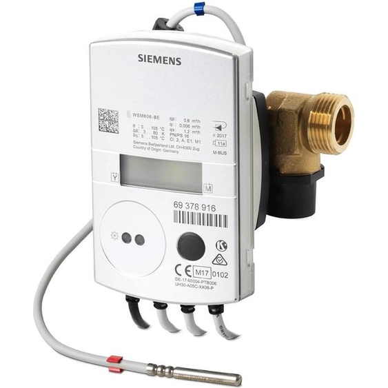 Compteur de chaleur à ultrasons Siemens 2,5 m3/h M-Bus MID classe 2 110 mm G1 PN16 Batt., 1 pièce.