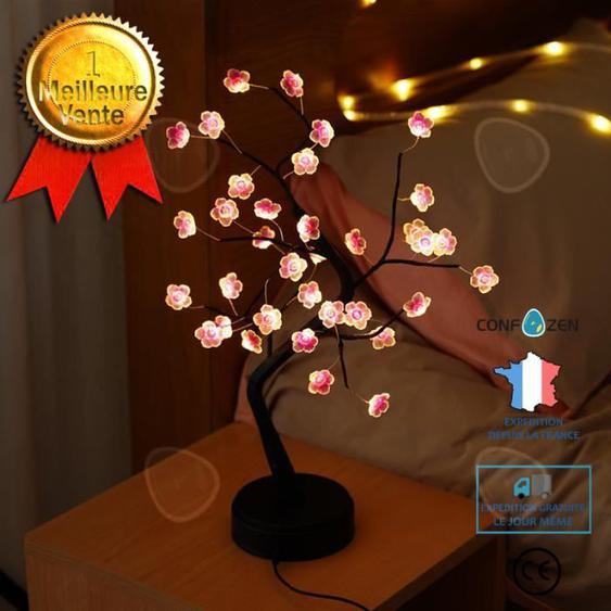 CONFO  Fleur de prunier — Lanterne de Noël LED fil de cuivre lumière simple arbre lumière interrupteur tactile veilleuse
