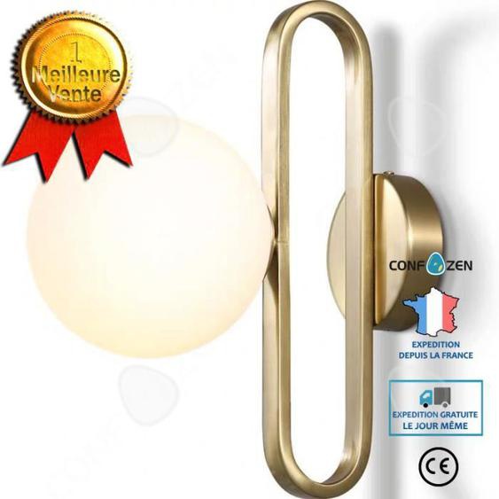 CONFO® Applique Boule de verre Simplicité nordique Tête de lit de chambre Personnalité créative décoration murale Devant le miroir
