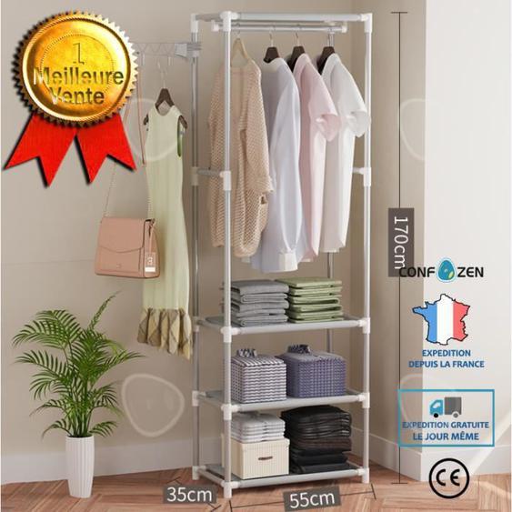 CONFO® Cintre Chambre Porte-chapeaux Derrière létagère de la porte Cintre noir Sac suspendu au Porte-manteau au sol Cintre suspendu